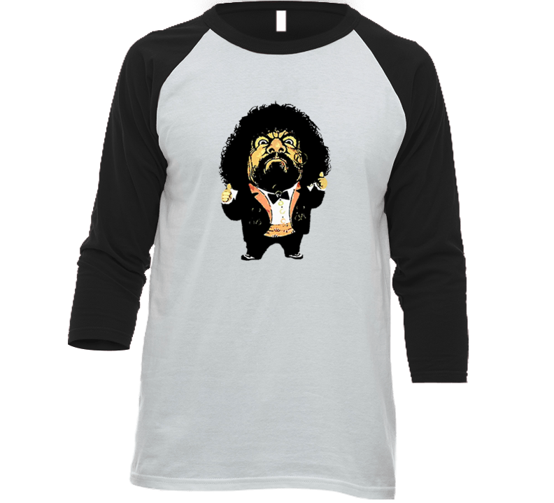 Captain Lou Albano Retro Wrestling Basball Raglan T Shirt Captain Lou Albano Retro Wrestling Basball Raglan T Shirt