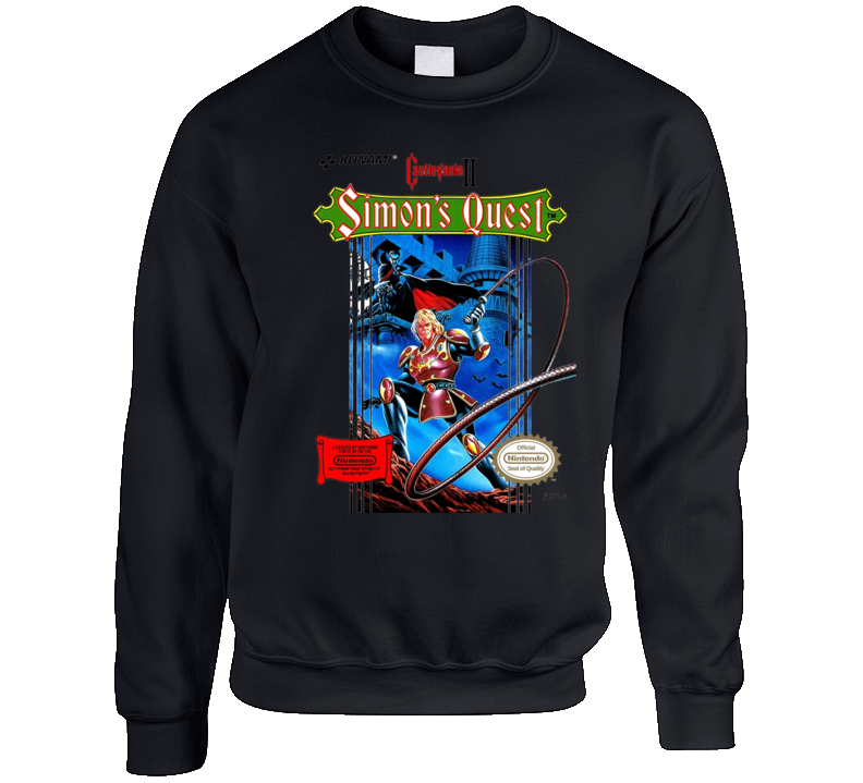 Castlevania 2 Simon's Quest Nes Crewneck Sweatshirt T Shirt Castlevania 2 Simon's Quest Nes Crewneck Sweatshirt T Shirt