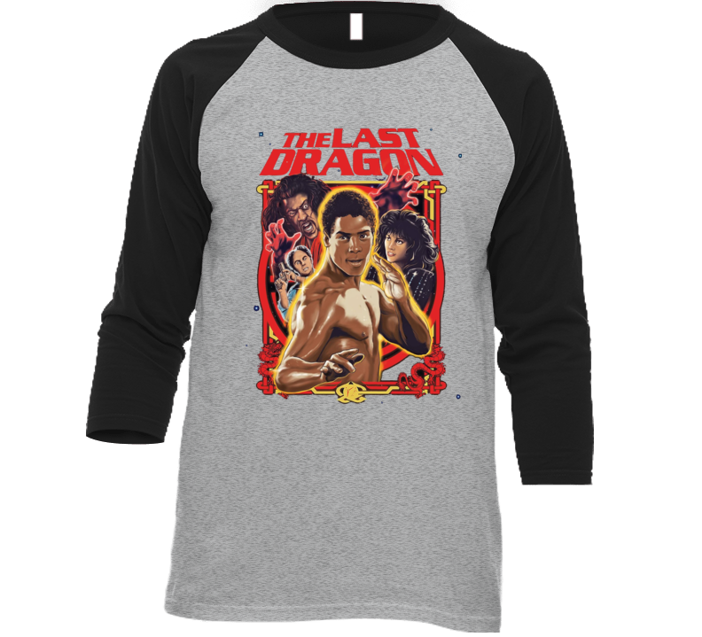 The Last Dragon Retro 80's Martial Arts Movie Baseball Raglan T Shirt The Last Dragon Retro 80's Martial Arts Movie Baseball Raglan T Shirt