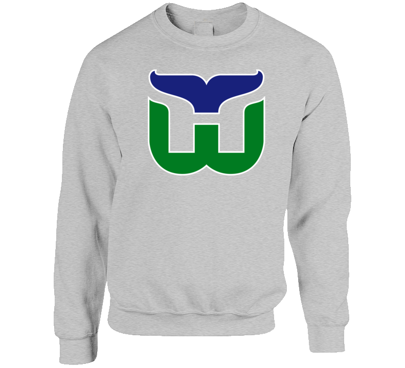 Hartford Whalers Retro Hockey Grey Crewneck Sweatshirt T Shirt Hartford Whalers Retro Hockey Grey Crewneck Sweatshirt T Shirt