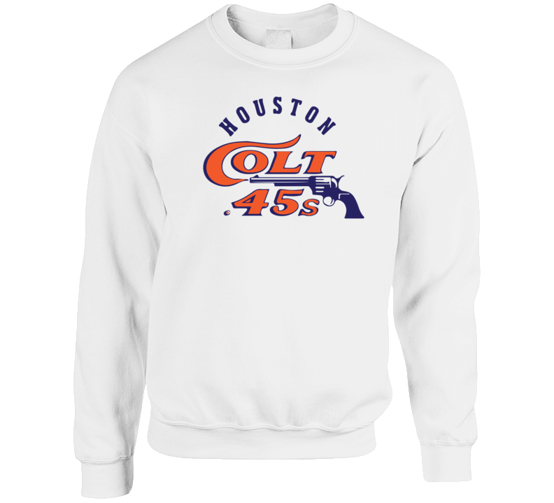 Houston Colt 45s Retro Baseball White Crewneck Sweatshirt T Shirt Houston Colt 45s Retro Baseball White Crewneck Sweatshirt T Shirt