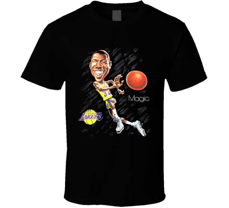 Magic Johnson Los Angeles Basketball Legend Caricature T Shirt Magic Johnson Los Angeles Basketball Legend Caricature T Shirt