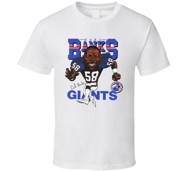 Carl Banks New York Football Caricature T Shirt Carl Banks New York Football Caricature T Shirt