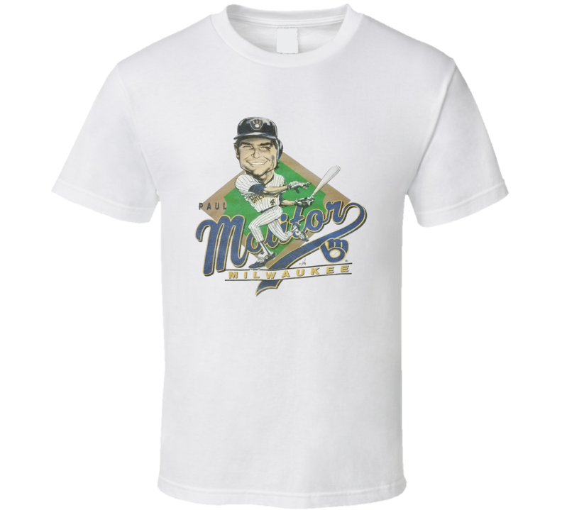 Paul Molitor Retro Baseball Milwaukee Caricature T Shirt Paul Molitor Retro Baseball Milwaukee Caricature T Shirt