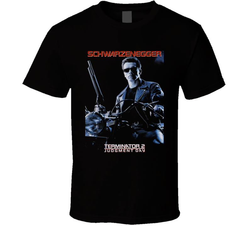 Terminator 2 Schwarzenegger 90's Retro Movie T Shirt Terminator 2 Schwarzenegger 90's Retro Movie T Shirt