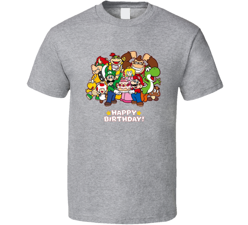 Nes Happy Birthday Super Mario Fun T Shirt Nes Happy Birthday Super Mario Fun T Shirt