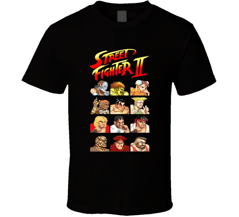 Street Fighter 2 Characters Cool Video Game Retro T Shirt Street Fighter 2 Characters Cool Video Game Retro T Shirt