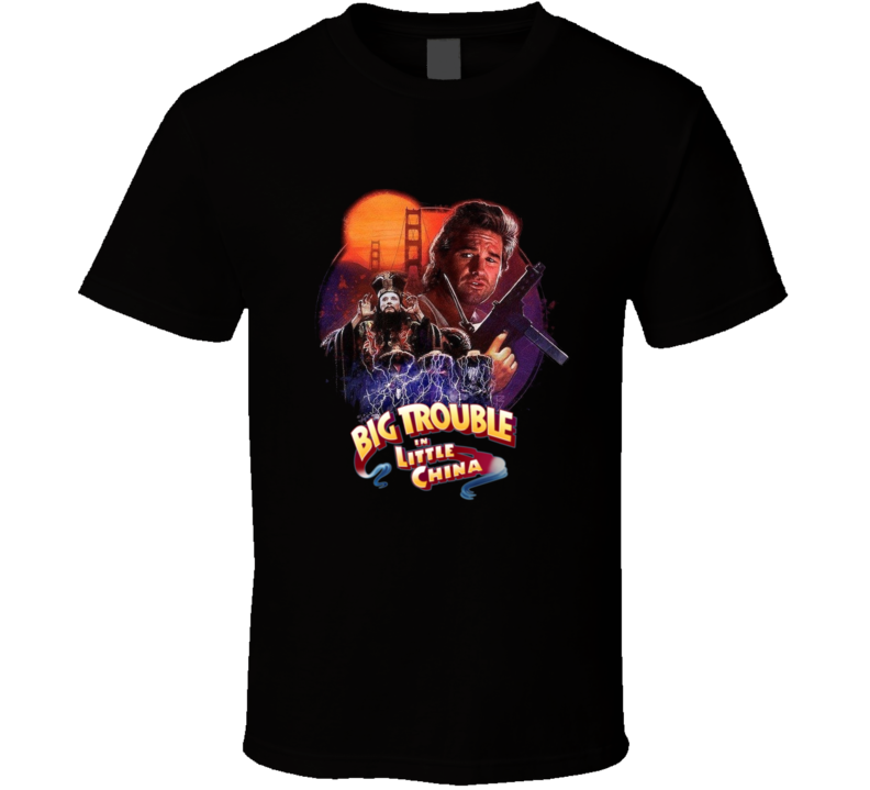 Big Trouble In Little China Kurt Russell 80's Action Movie T Shirt Big Trouble In Little China Kurt Russell 80's Action Movie T Shirt