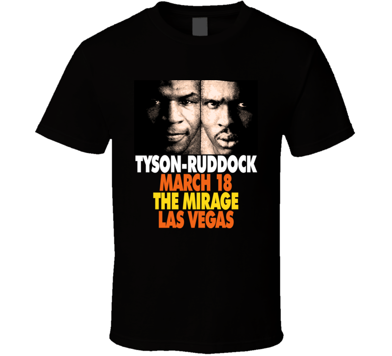 Mike Tyson Vs Ruddock Retro Boxing T Shirt Mike Tyson Vs Ruddock Retro Boxing T Shirt