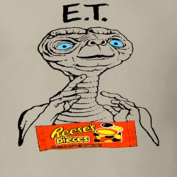 ET Movie Chocolate Promotional Movie T Shirt 11026