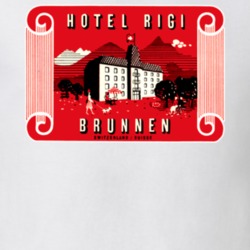 Hotel Rigi Brunnen Retro Swiss Hotel T Shirt 12540