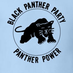 Black Panther Party Power T Shirt - Light Blue 15492-NPT