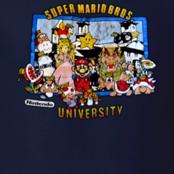 Super Mario Bros University Retro Video Game T Shirt 15856