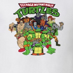 Teenage Mutant Ninja Turtles TMNT Retro Cartoon T Shirt - White 17876379