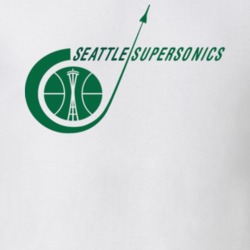 Seattle Supersonics Retro Basketball Logo T Shirt 34014353