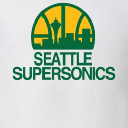 Seattle Supersonics 90's Logo Basketball T Shirt 34014355