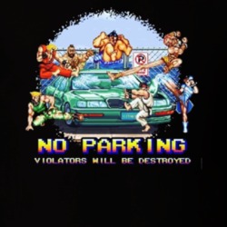 Street Fighter Ryu Ken Parking Car Bonus Level Funny T Shirt 34652518