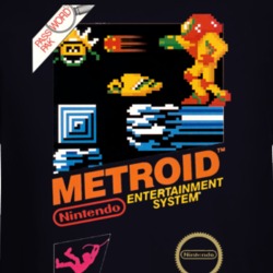 Metroid Nes Box Art Retro Video Game Long Sleeve T Shirt 34665671