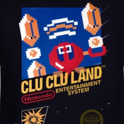 Clu Clu Land Nes Box Art Retro Video Game Long Sleeve T Shirt 34665673