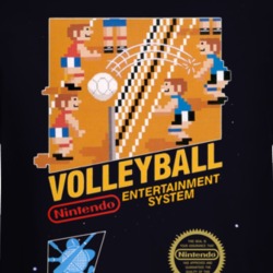 Volleyball Nes Box Art Retro Video Game Long Sleeve T Shirt 34665676