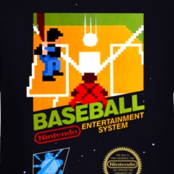 Baseball Nes Retro Box Art Long Sleeve T Shirt 34787206
