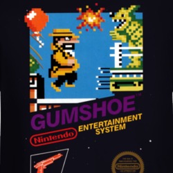 Gumshoe Nes Box Art Retro Video Game Long Sleeve T Shirt 34787214