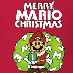 Super Mario Christmas Retro Holiday Season T Shirt 35054103