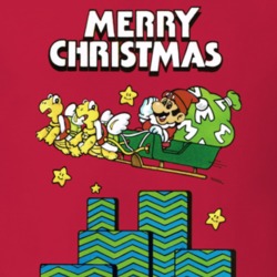 Super Mario Merry Christmas Retro Theme T Shirt 35109067