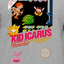 Kid Icarus Nes Retro Box Art Baseball Raglan T Shirt 35427410