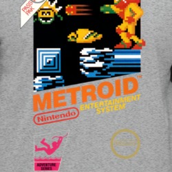 Metroid Nes Retro Nes Box Art Baseball Raglan T Shirt 35427437
