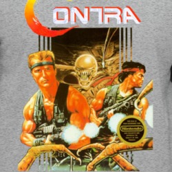 Contra Box Art Nes Retro Baseball Raglan T Shirt 35427442