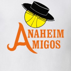 Anaheim Amigos ABA Basketball Classic T Shirt 93011