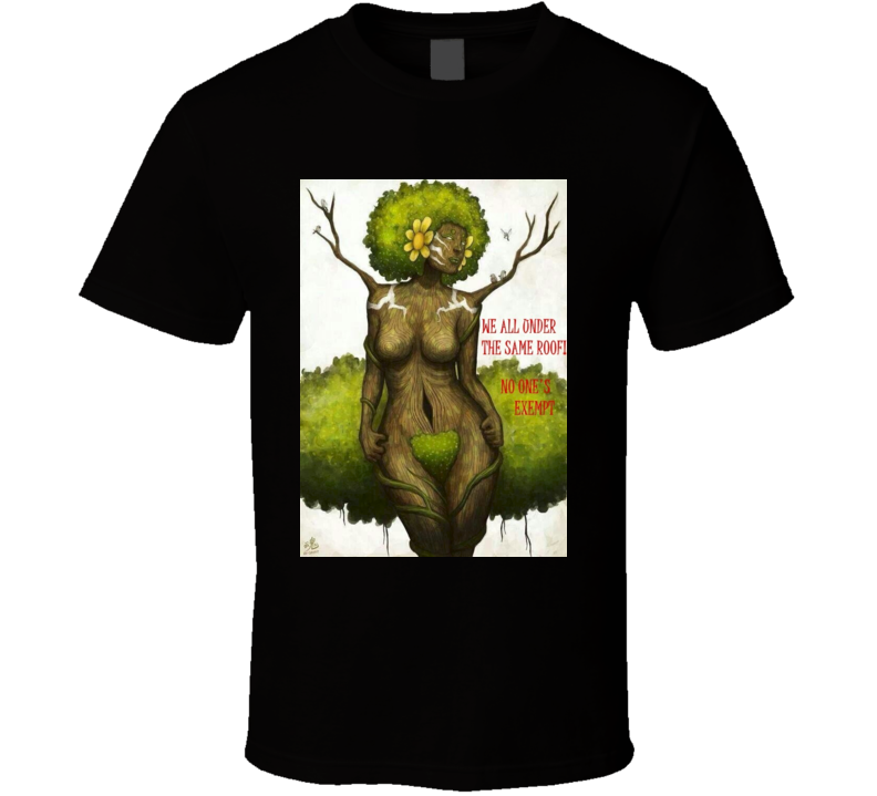 The Goddess of Nature Blk Tee T Shirt