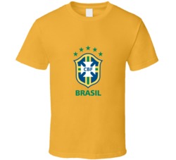 Brasil Soccer Emblem Fan T Shirt (Large) 30541981