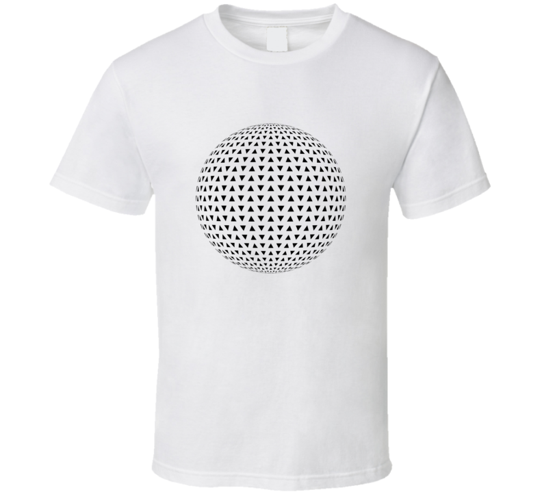 Traingle Globe Design T Shirt