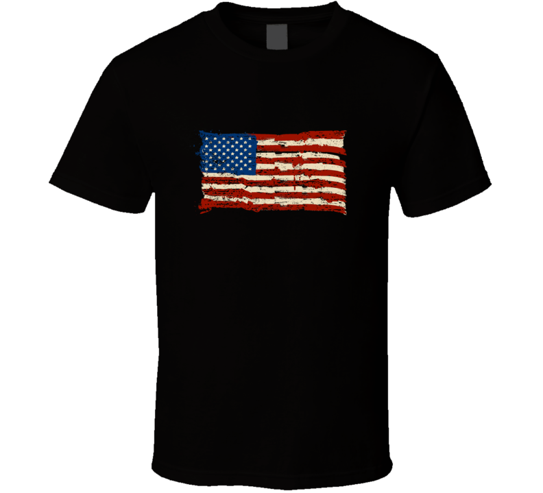 Distressed USA Flag T Shirt