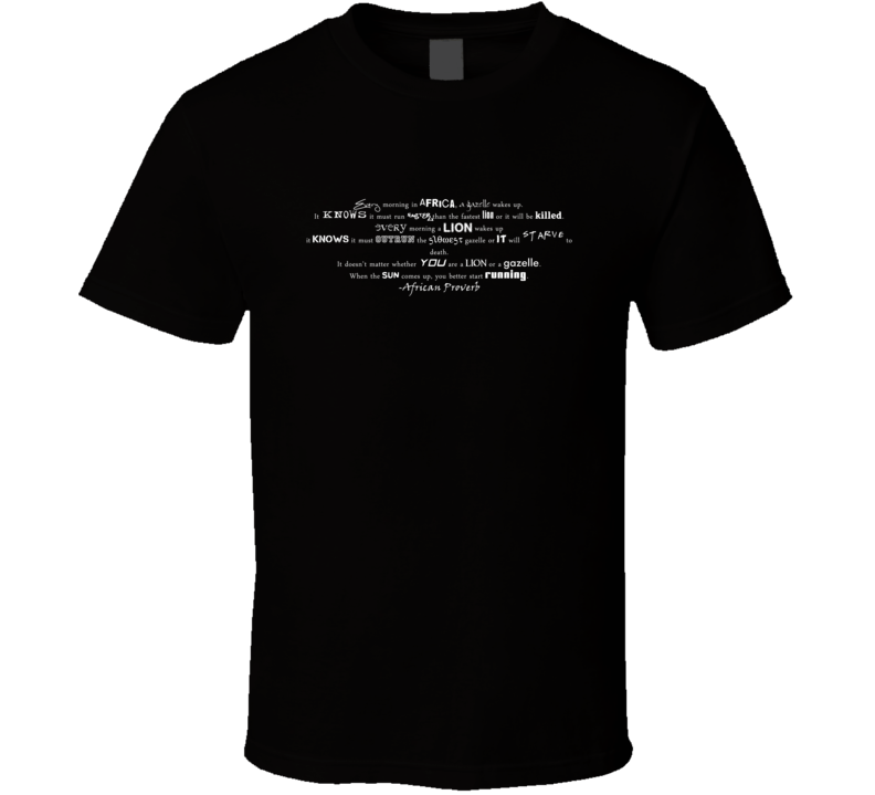 African Proverb Fan T Shirt