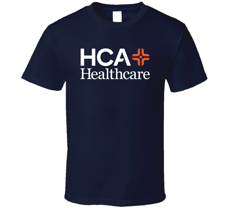Hca Healthcare White Text Fan T Shirt