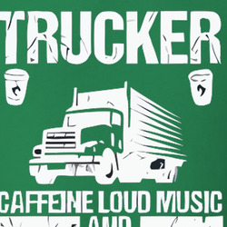 Trucker-caffeine Loud Music And Swearwords T Shirt 40350615