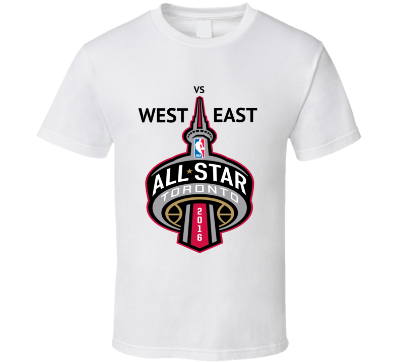 NBA all-Star 2016 Toronto - East vs. West Basketball T-Shirt NBA all-Star 2016 Toronto - East vs. West Basketball T-Shirt