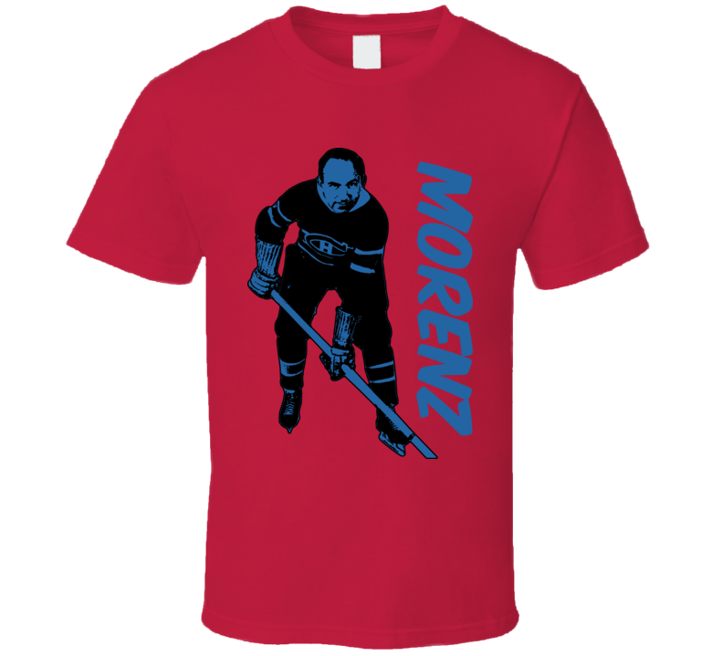 Howie Morenz Montreal Hockey Retro T Shirt Howie Morenz Montreal Hockey Retro T Shirt