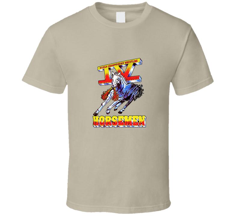 Four Horsemen WCW Retro Wrestling T Shirt - TAN Four Horsemen WCW Retro Wrestling T Shirt - TAN