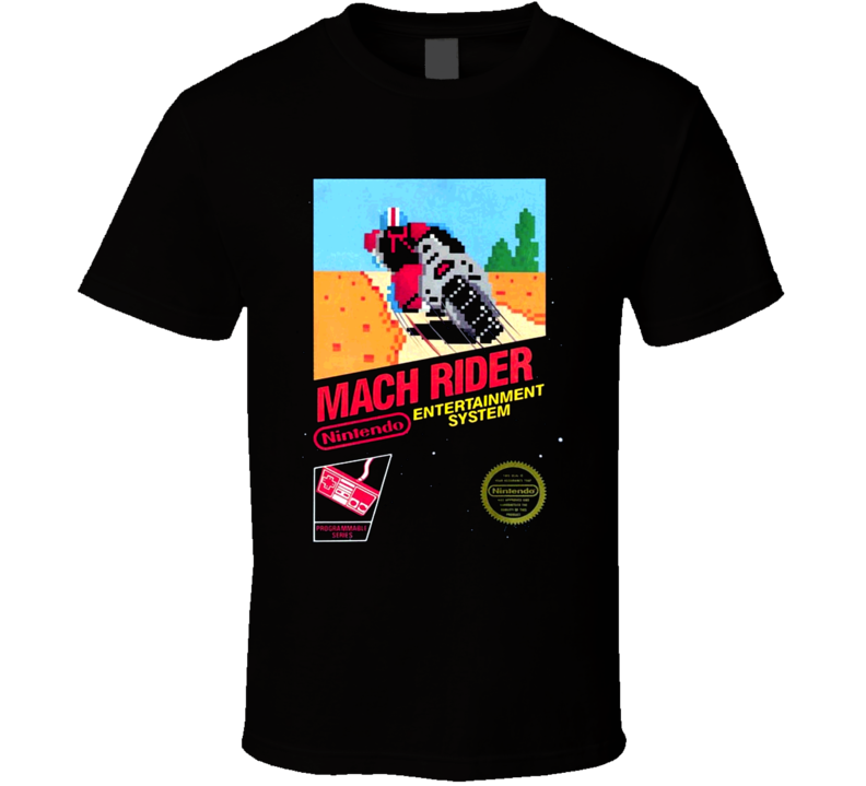 NES Mach Rider Nintendo Video Game Box Art T Shirt NES Mach Rider Nintendo Video Game Box Art T Shirt