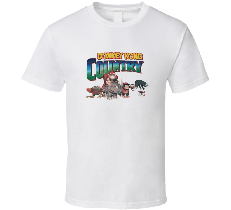 Donkey Kong Country SNES Video Game T Shirt Donkey Kong Country SNES Video Game T Shirt