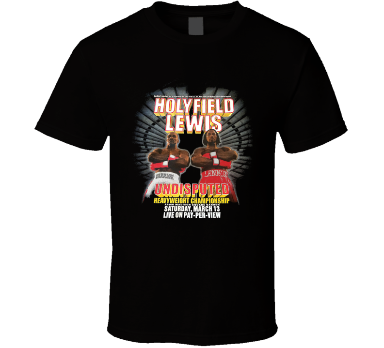 Holyfield vs Lewis Boxing T Shirt Holyfield vs Lewis Boxing T Shirt