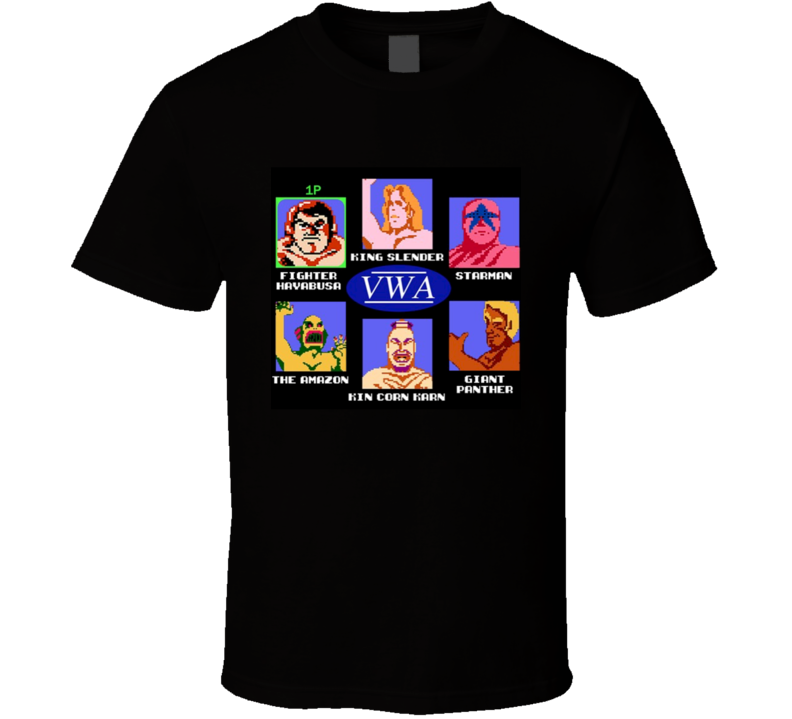 Pro Wrestling NES Characters VWA T Shirt Pro Wrestling NES Characters VWA T Shirt