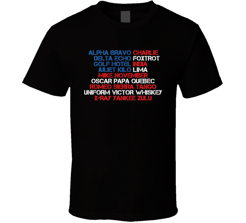 Phonetic Alphabet Military Code Army T Shirt Phonetic Alphabet Military Code Army T Shirt