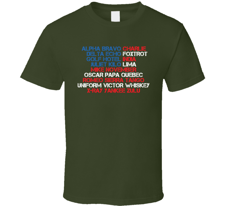 Phonetic Alphabet Military Usa Code Army T Shirt Phonetic Alphabet Military Usa Code Army T Shirt