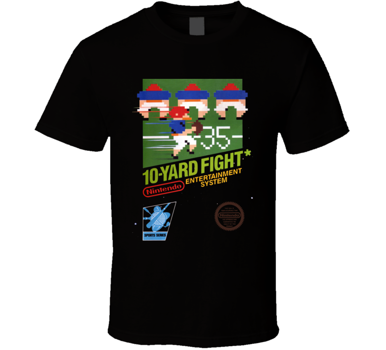 10 Yard Fight Nes Classic Black Box Video Game T Shirt 10 Yard Fight Nes Classic Black Box Video Game T Shirt