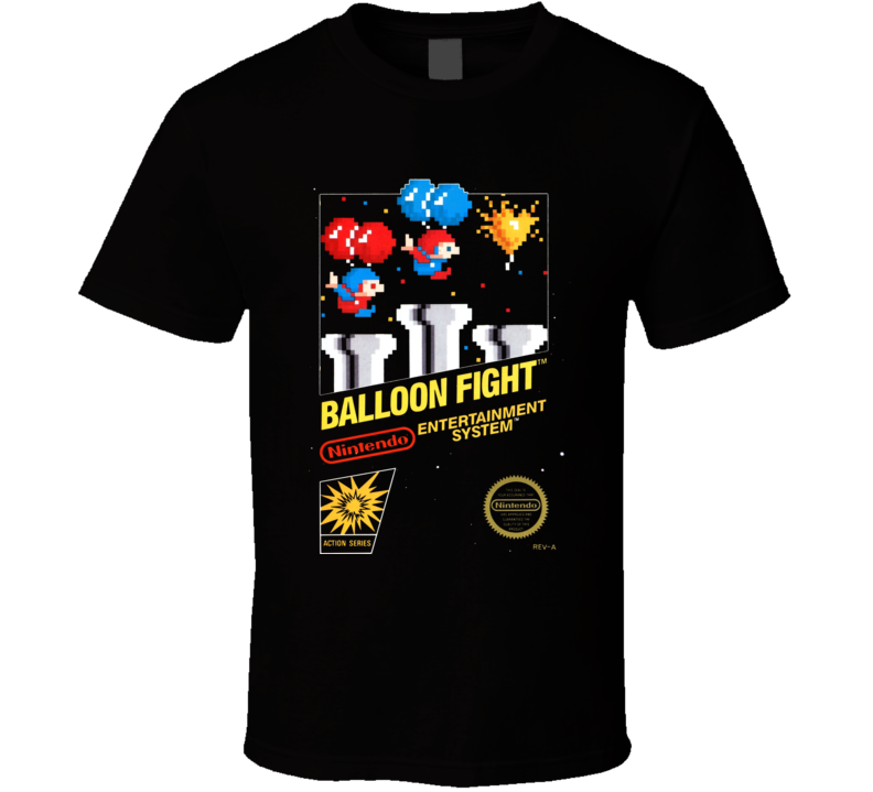 Ballon Fight Nes Classic Black Box Video Game T Shirt Ballon Fight Nes Classic Black Box Video Game T Shirt